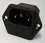 3極ACインレット　ヒューズホルダー付き　NC-WS044X　