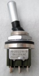 日本開閉器工業　防水ラージブッシング形トグルスイッチ　M-N22S1WB(旧M-2022W/B)