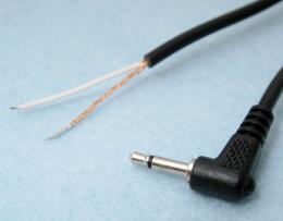 2.5φL型モノラルプラグ付コード　片側オープン　1.8m