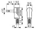 3.5φモノラルプラグ　L型　MP‐011LN　