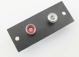 RCA 板付きピンジャック　ニッケルメッキ 2ピン